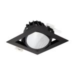 Philips LED Spot Greenspace Accent Gridlight Aluminium Zwart 31W 4000lm 120D - 830 Warm Wit | 154mm - IP20 - Interact Dimbaar