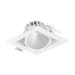 Philips LED Spot Greenspace Accent Gridlight Aluminium Wit 28.5W 4000lm 24D - 840 Koel Wit | 154mm - IP20
