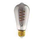 Eglo Connect.Z Smart LED Edison E27 Filament Smokey 4W 150lm - 820 Zeer Warm Wit | Dimbaar - Vervangt 15W