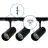 Complete Set 1-Fase Rail 1 Meter Zwart | incl. 3x Spot + GU10 2700K 3W Dimbaar + Eindkap, Voedingsconnector 