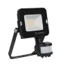 Ledvance LED Breedstraler Compact Zwart 10W 1000lm 100D - 840 Koel Wit | IP65 - Symmetrisch - Bewegings- en lichtsensor
