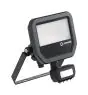 Ledvance LED Breedstraler Aluminium Zwart 17W 2200lm 100D - 830 Warm Wit | IP65 - Bewegings- En Lichtsensor - Symmetrisch