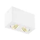 SLV Triledo Dubbel Plafondlamp Aluminium Wit 14W 1300lm 38D - 830 Warm Wit