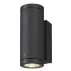 SLV Enola Up/Down Wandlamp Aluminium Grijs Rond 7.8W 700lm - 940 Koel Wit | Buitenverlichting - IP65 - Beste Kleurweergave - Dimbaar 