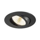 SLV New Tria 68 Spot Aluminium Zwart Rond 11W 700lm 38D - 918-930 Dim To Warm | Zaagmaat 68mm -  Beste Kleurweergave
