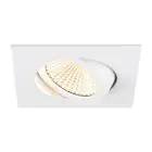 SLV New Tria 68 Spot Aluminium Wit Vierkant 8.3W 750lm 60D - 930 Warm Wit | Zaagmaat 68mm - Beste Kleurweergave - Dimbaar 