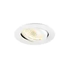 SLV New Tria 68 Spot Aluminium Wit Rond 7.5W 621lm 38D - 930 Warm Wit | Zaagmaat 68mm -  Beste Kleurweergave - Dimbaar 