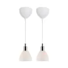 Nordlux Ray 2-Kit Pendelarmatuur Glas Chroom | Geschikt voor 2x E14