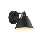 DFTP by Nordlux Strap 15 Wandlamp Metaal en Leather Zwart | Geschikt voor GU10