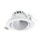 Philips LED Spot Greenspace Accent Cardanic Aluminium Wit 30.5W 2700lm 24D - 822 Zeer Warm Wit | 163mm - IP20 - Interact Dimbaar