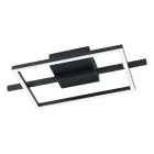 Eglo Plafondlamp Amandolo Staal Zwart 17W 1900lm - 827-865 Afstembaar Wit + RGB | Dimbaar